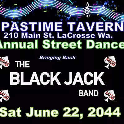 Image: The Black Jack Band in Lacrosse Wa for the annual street dance