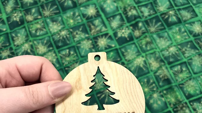 Image: Custom Laser-Cut Christmas Ornament