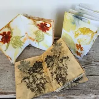 Image: Eco-Printed Accordion Journal