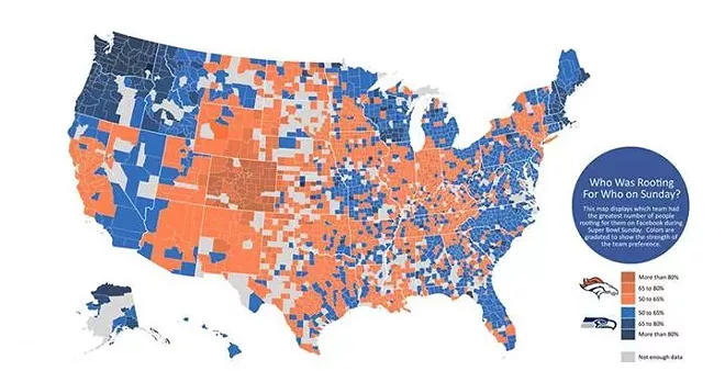 Facebook map shows America was rooting for the Seahawks after all