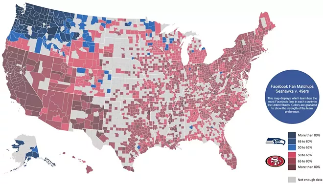 Facebook map shows America was rooting for the Seahawks after all