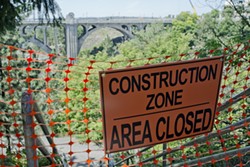 Falls overlook by City Hall closed for renovations