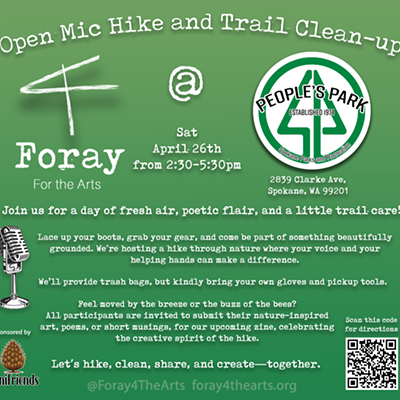 Image: Foray for The Arts: Open Mic Hike and Trail Clean-up