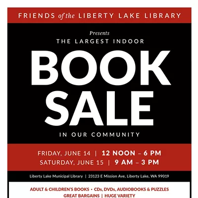 Image: 2 Day Book Sale | Hosted by the Friends of the Liberty Lake Municipal Library