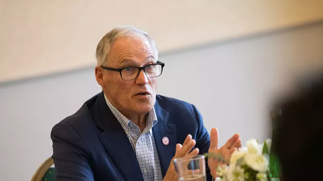 Image: Gov. Jay Inslee presided over a booming economy and the nation's worst housing shortage — will it help or hurt his former commerce director in her run for Spokane mayor?
