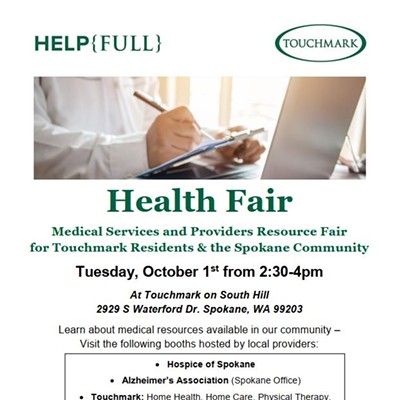 Health Fair 10.1.24 2:30-4pm Touchmark (Spokane)