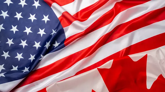 Image: How a North Idaho city is skirting a statewideflag law to show solidarity with Canada
