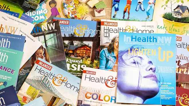 A pile of past issues of Health & Home.