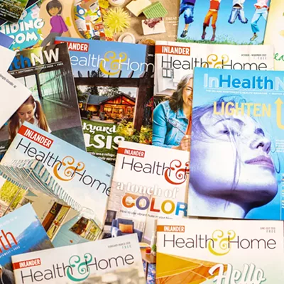 A pile of past issues of Health & Home.