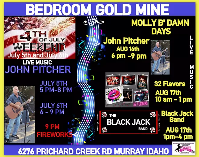 john Pitcher at the Bedroom Goldmine  for independence day with fireworks