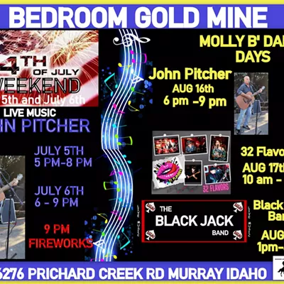 Image: john Pitcher at the Bedroom Goldmine for independence day with fireworks