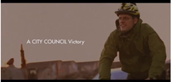 Jon Snyder celebrates city council victory with Vision Quest remake