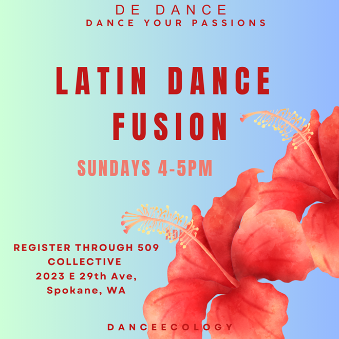 Latin dance fusion class flyer