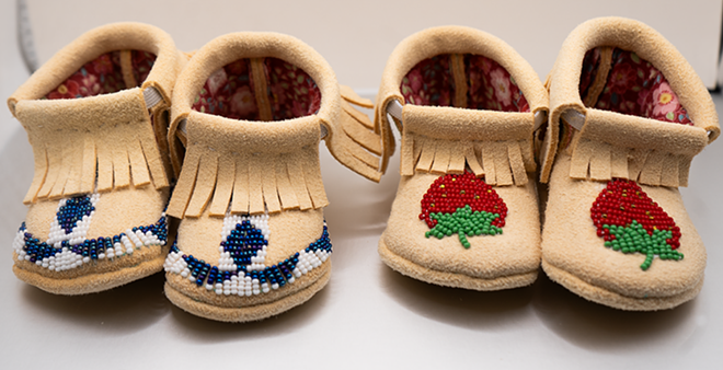Saturday, April 6th, 2024 | $100 per person  Workshop | 1 pm – 6 pm  New Born Baby Moccasins