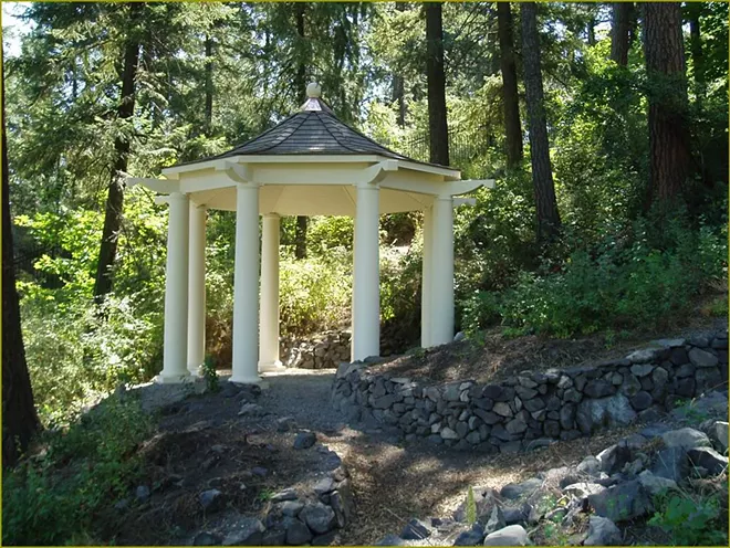 Moore-Turner Heritage Gardens hillside tea house