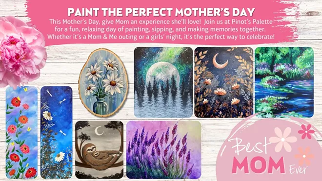 Paintings taught during Mother's Day Weekend at Pinot's Palette Spokane