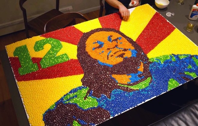 Skittles portraits and other signs of Seahawk fever