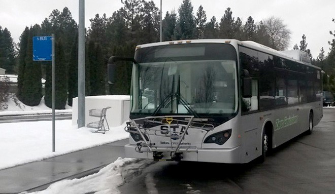 Spokane Transit trying out an all-electric, zero-emissions bus