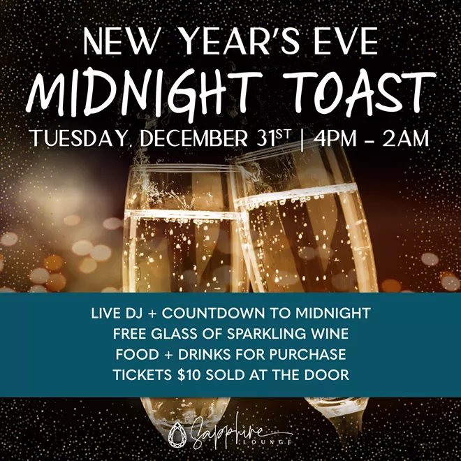 New Year's Eve Midnight Toast Sapphire Lounge Food & Drink