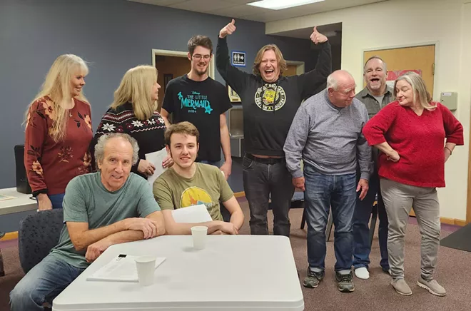 No Laughing Matter Cast having fun