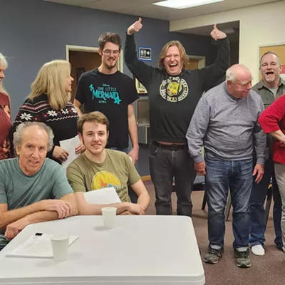 Image: No Laughing Matter Cast having fun