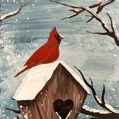 Image: Paint and Sip: Cozy Cardinal