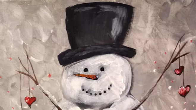 Image: Paint and Sip: Snowman Hearts