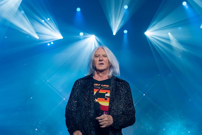 Photos of Def Leppard performing at the Spokane Arena on September 6, 2024