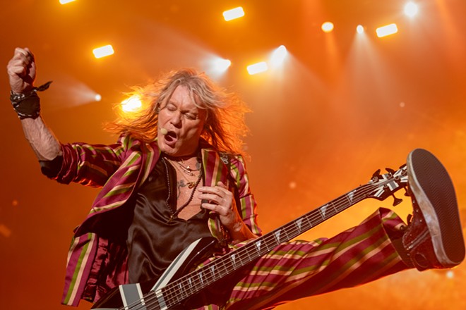 Photos of Def Leppard performing at the Spokane Arena on September 6, 2024