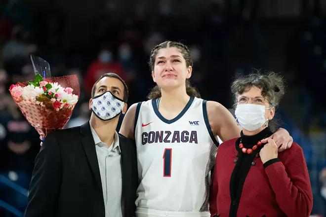 Image: Photos of Gonzaga women's senior day win over Loyola Marymount on Feb. 26, 2022