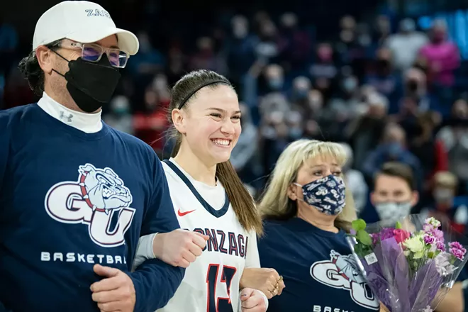 Image: Photos of Gonzaga women's senior day win over Loyola Marymount on Feb. 26, 2022