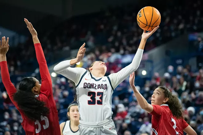 Image: Photos of Gonzaga women's senior day win over Loyola Marymount on Feb. 26, 2022