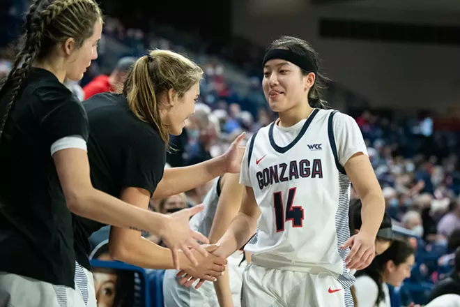 Image: Photos of Gonzaga women's senior day win over Loyola Marymount on Feb. 26, 2022