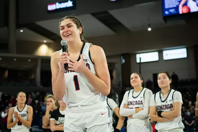 Image: Photos of Gonzaga women's senior day win over Loyola Marymount on Feb. 26, 2022