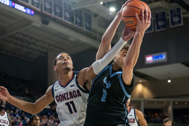 Image: Photos of Gonzaga's 109-52 exhibition win over Warner Pacific Univesity on Wednesday, October 30, 2024