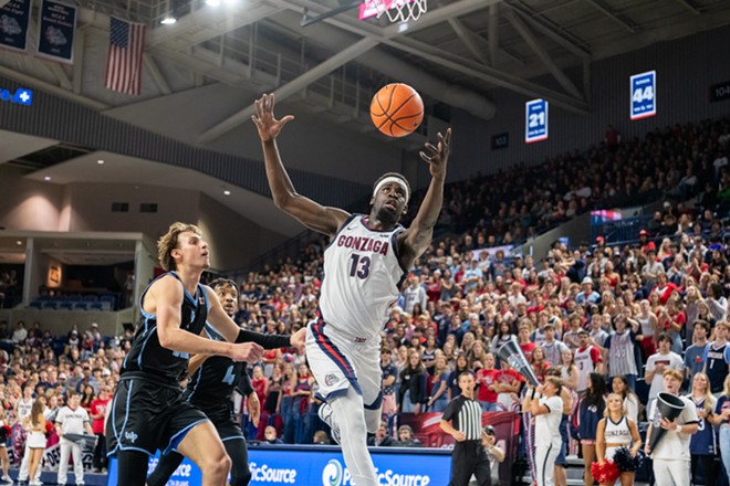 Image: Photos of Gonzaga's 109-52 exhibition win over Warner Pacific Univesity on Wednesday, October 30, 2024