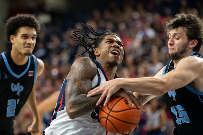 Image: Photos of Gonzaga's 109-52 exhibition win over Warner Pacific Univesity on Wednesday, October 30, 2024