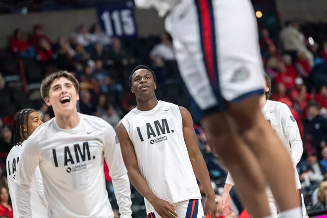 Image: Photos of Gonzaga's 81-50 win over Portland at the Community Cancer Fund Classic at the Spokane Arena on Thursday, January 2, 2025