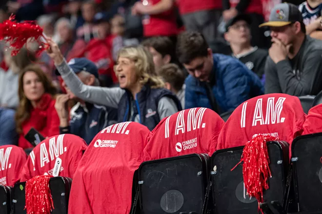 Image: Photos of Gonzaga's 81-50 win over Portland at the Community Cancer Fund Classic at the Spokane Arena on Thursday, January 2, 2025