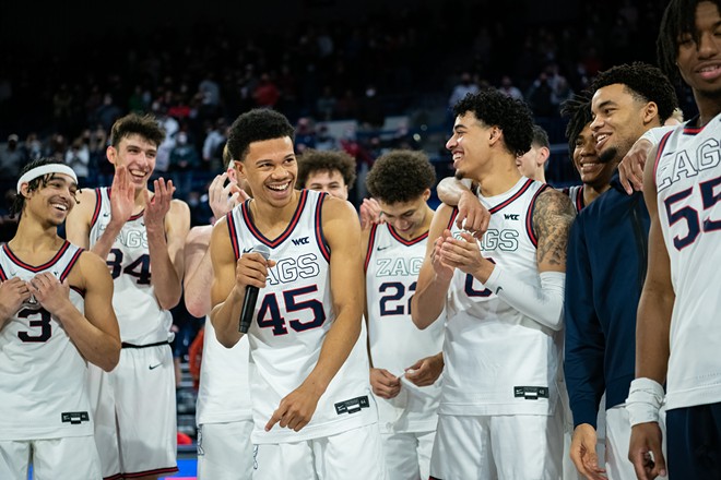 Image: Photos of Gonzaga's 81-69 win over Santa Clara on Feb. 19, 2022