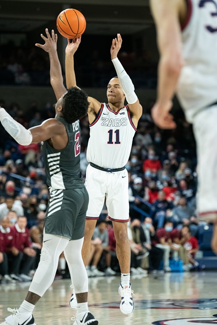 Image: Photos of Gonzaga's 81-69 win over Santa Clara on Feb. 19, 2022