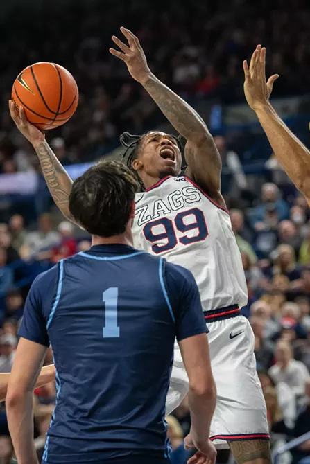 Image: Photos of Gonzaga's 93-80 win over San Diego on Wednesday, January 8, 2025