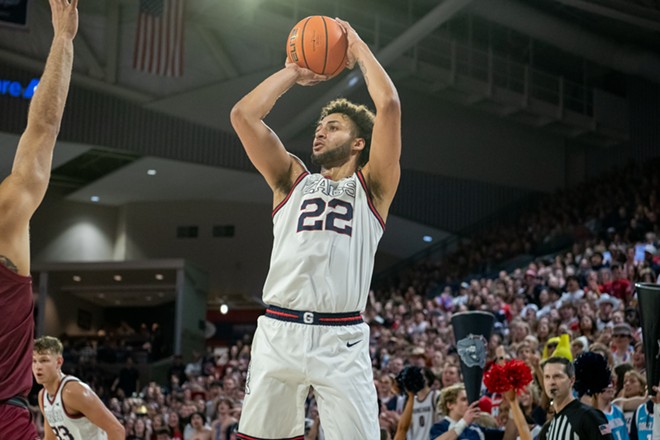 Photos of Gonzaga's 94-81 win over Santa Clara and Anton Watson's last game at The Kennel on Feb. 24, 2024