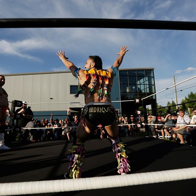 Photos of Relentless Wrestling's anniversary show at Trailbreaker Cider