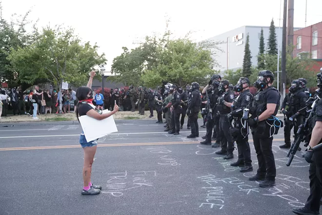 Image: Photos of the ICE protest in Spokane on Wednesday, June 11 2025