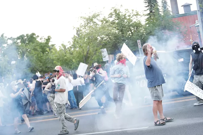 Image: Photos of the ICE protest in Spokane on Wednesday, June 11 2025