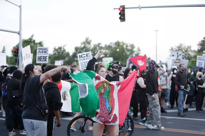 Image: Photos of the ICE protest in Spokane on Wednesday, June 11 2025
