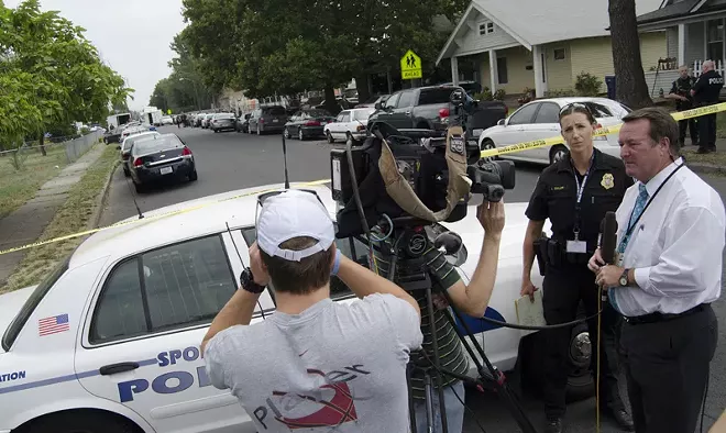 PHOTOS: Scenes from this morning's standoff along East Sprague