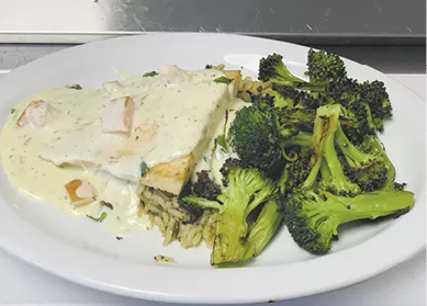 Salmon with Creamy Lemon and Dill Sauce available during The Great Dine Out