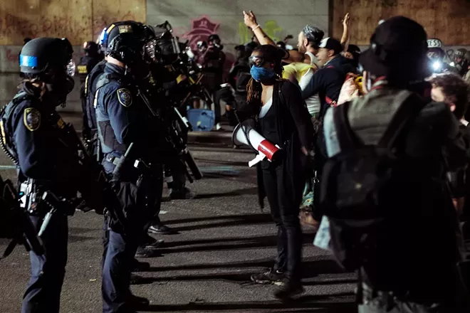 Image: Portland Unrest: Police and federal agents clash with protesters